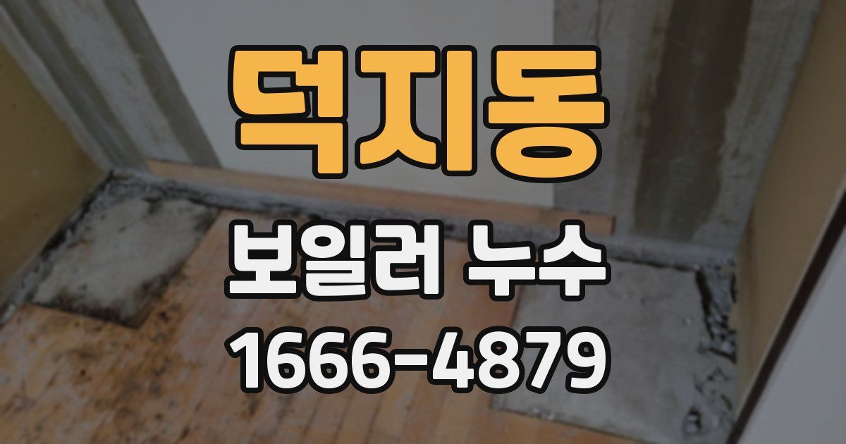 덕지동 보일러 누수