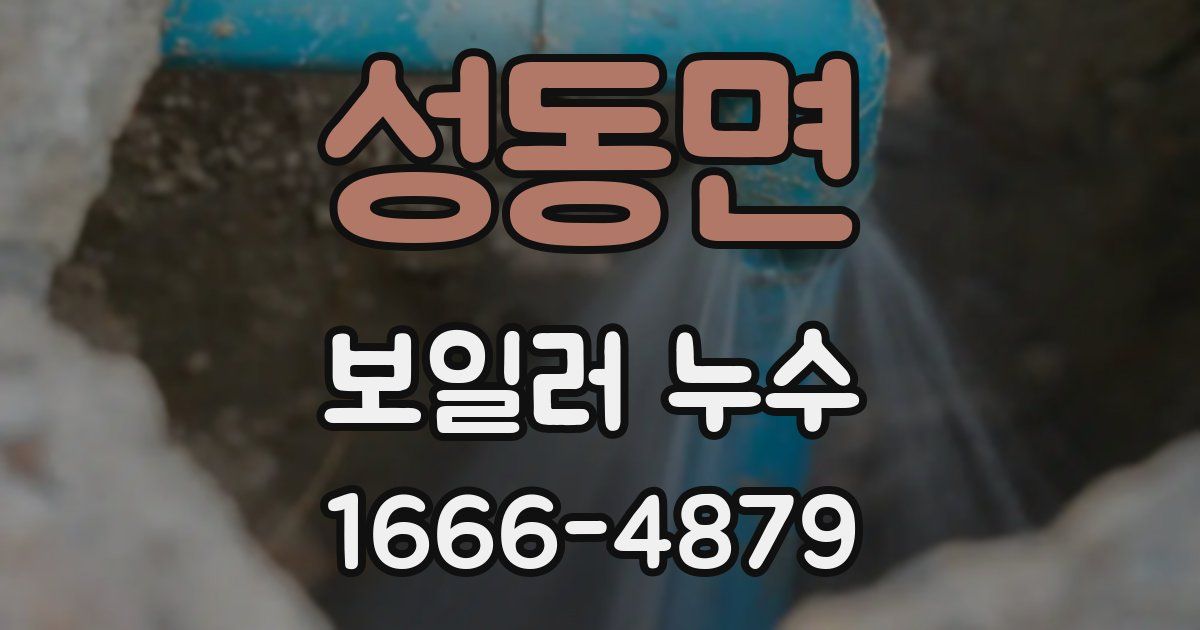 성동면 보일러 누수
