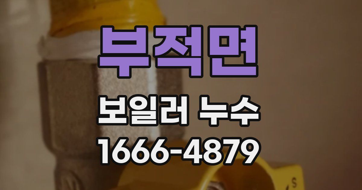 부적면 보일러 누수