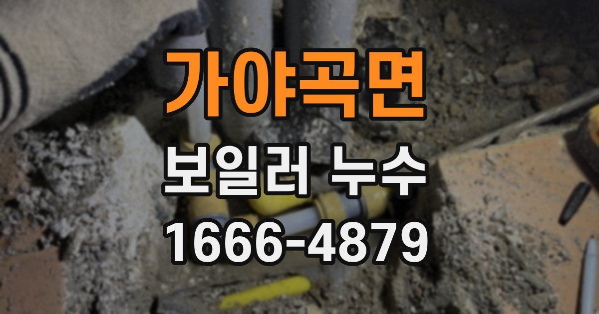 가야곡면 보일러 누수