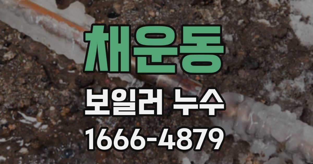 채운동 보일러 누수