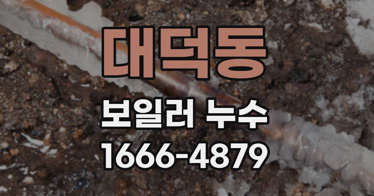 대덕동 보일러 누수