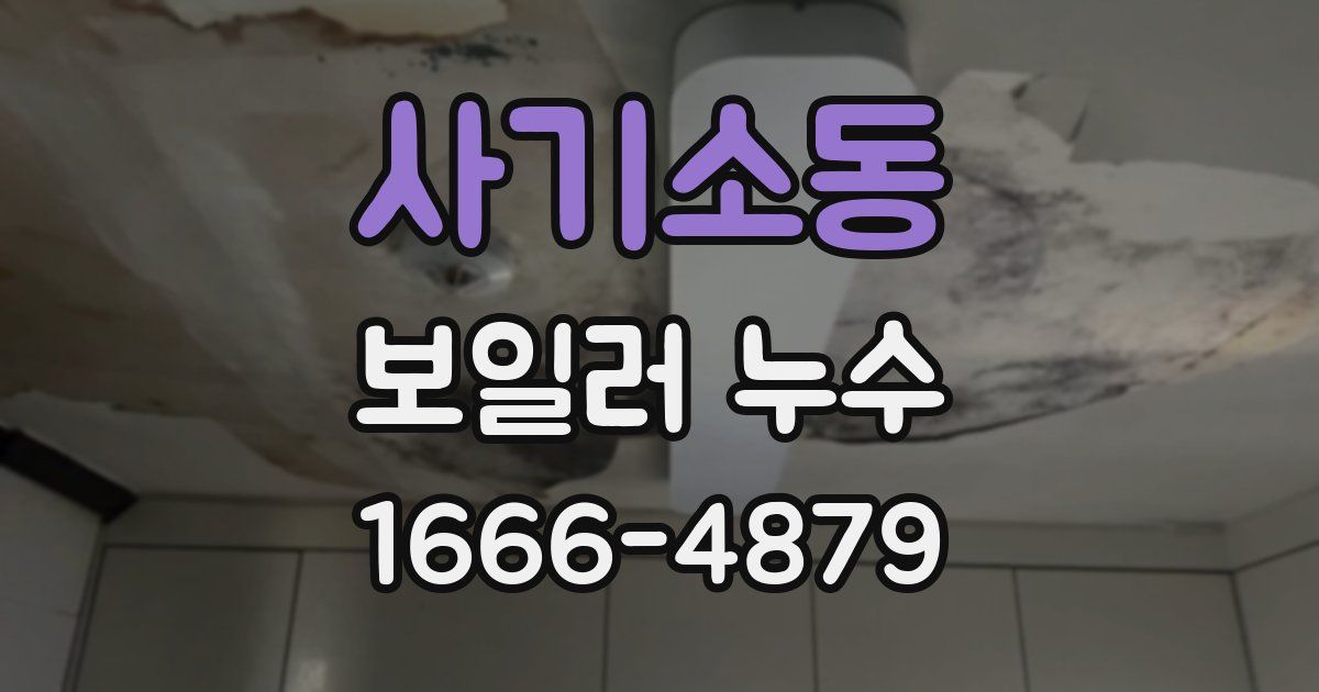 사기소동 보일러 누수