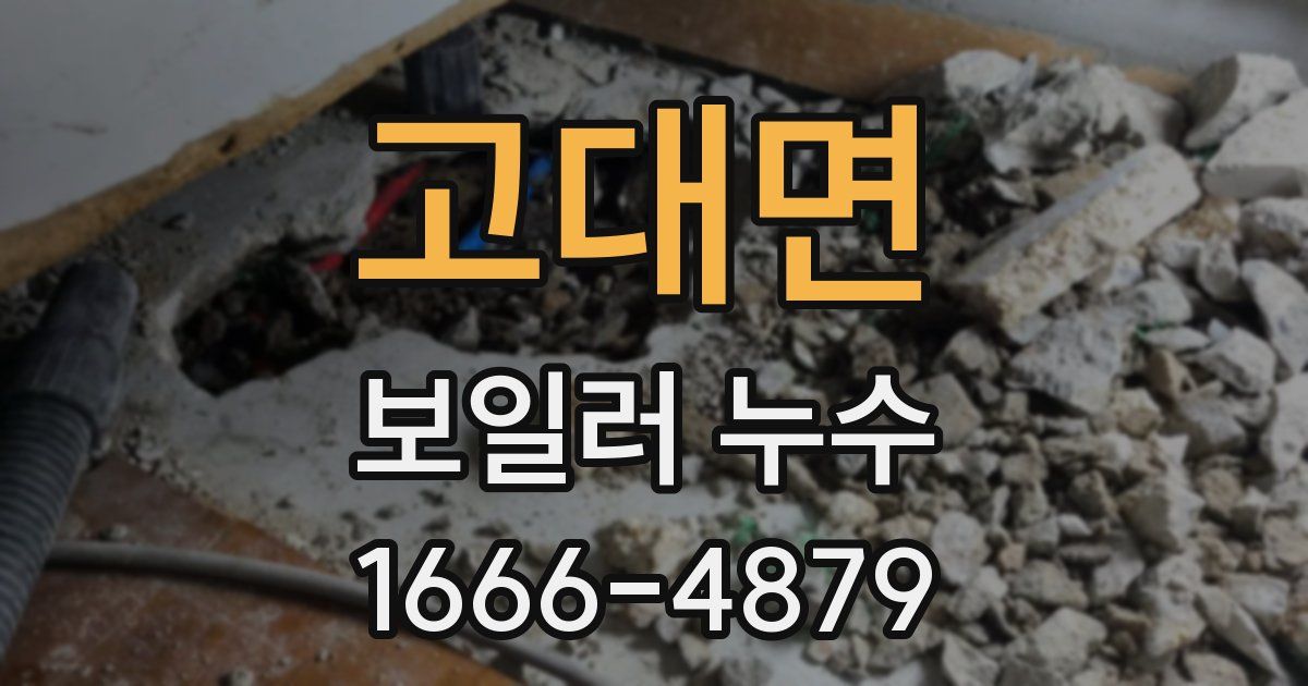 고대면 보일러 누수