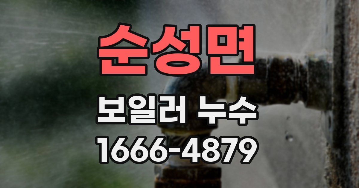 순성면 보일러 누수