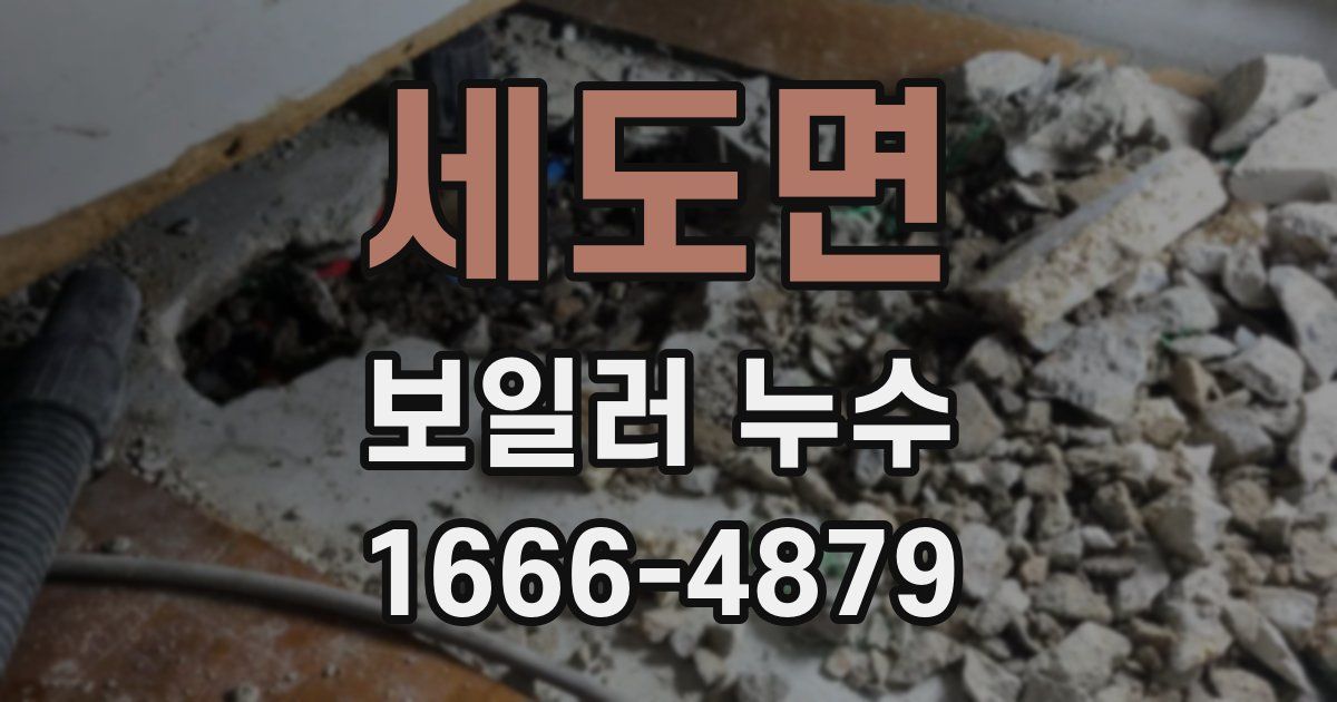 세도면 보일러 누수