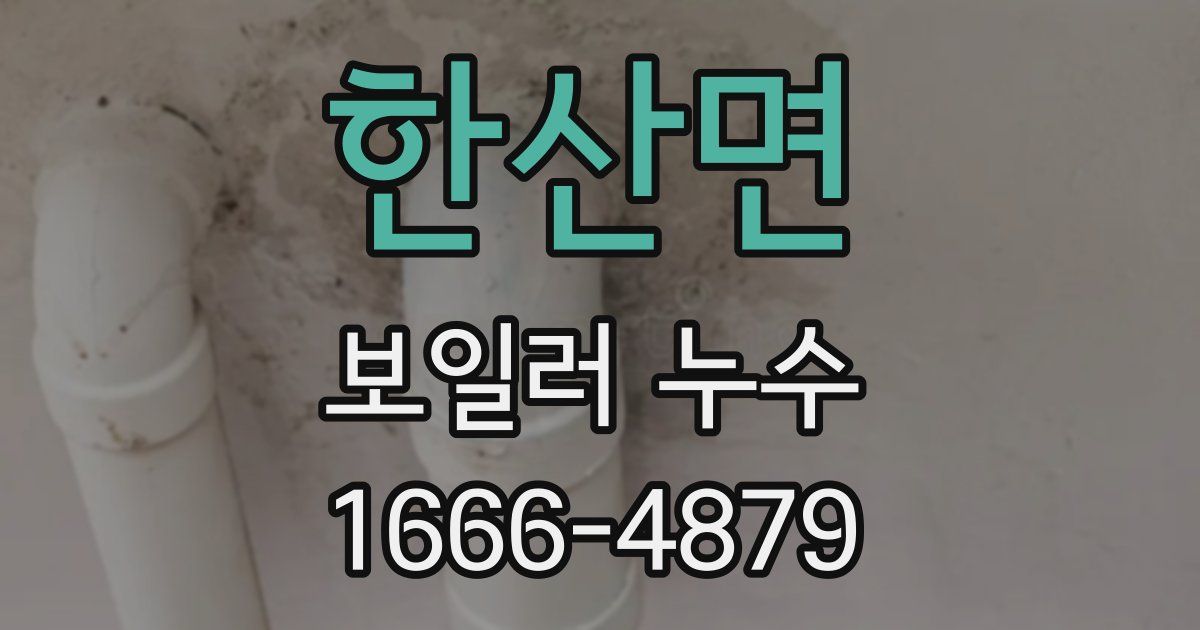 한산면 보일러 누수