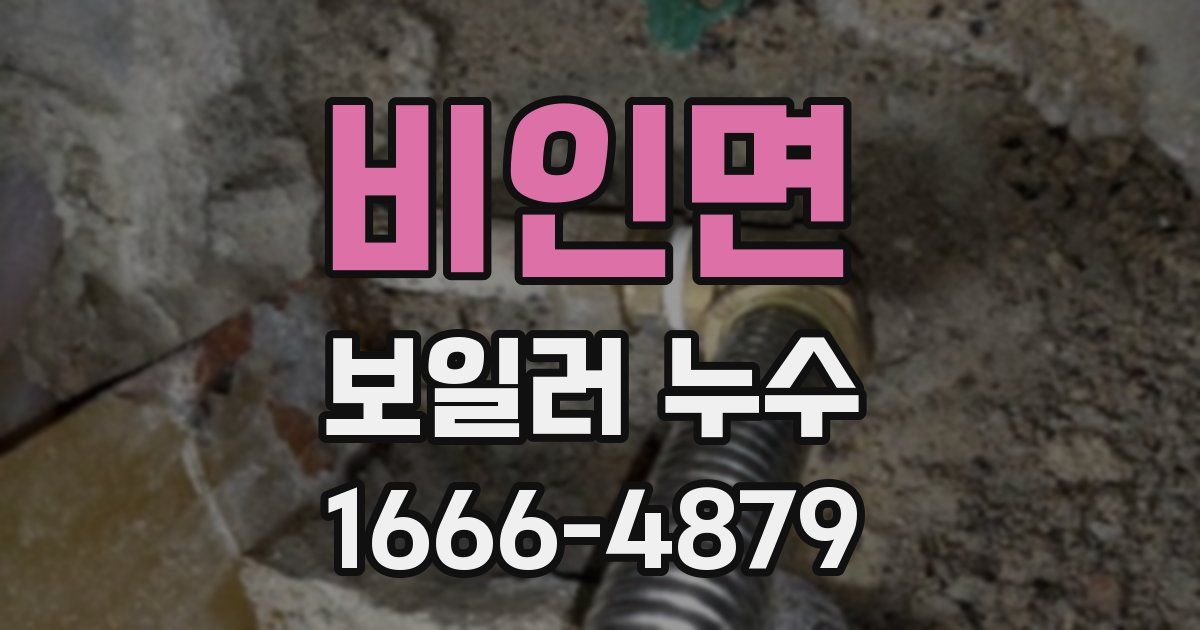 비인면 보일러 누수