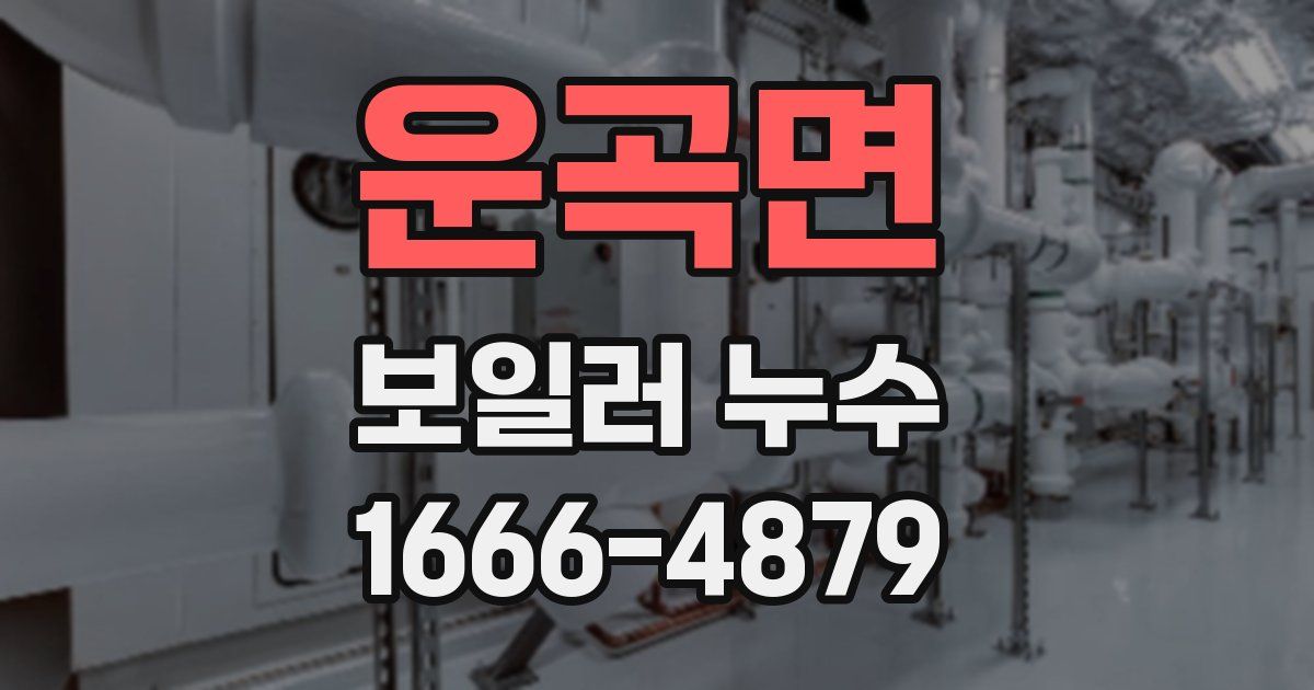 운곡면 보일러 누수