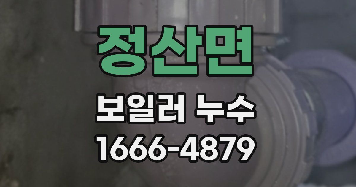 정산면 보일러 누수