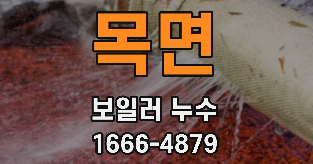 목면 보일러 누수