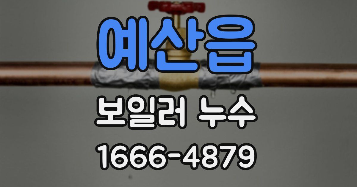 예산읍 보일러 누수
