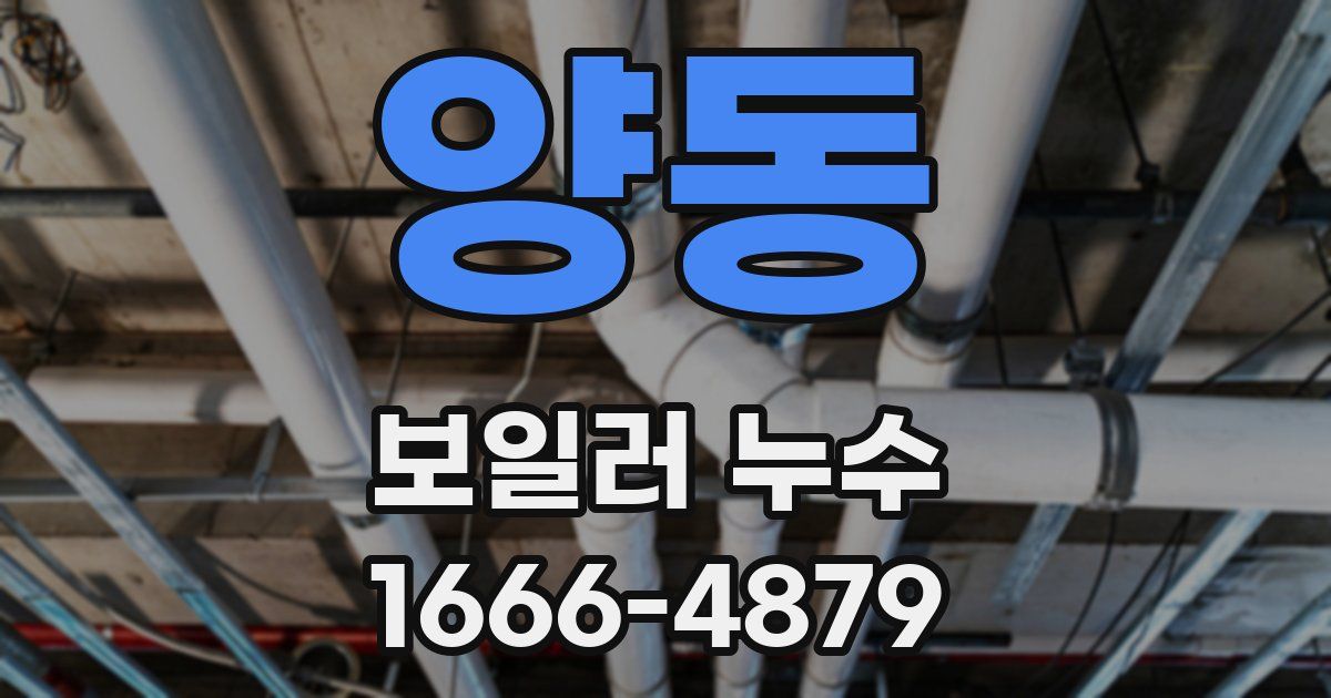 양동 보일러 누수