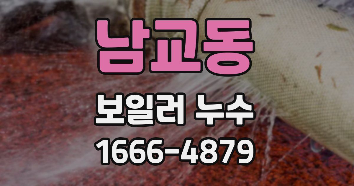 남교동 보일러 누수