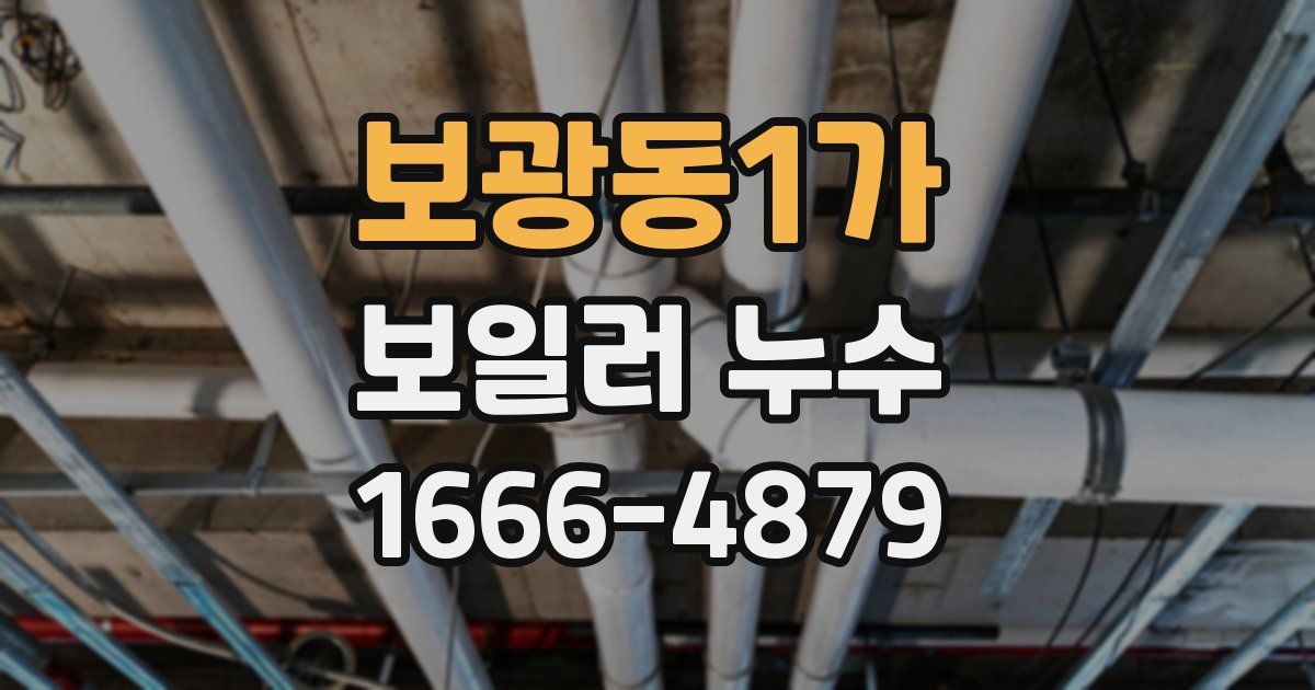 보광동1가 보일러 누수