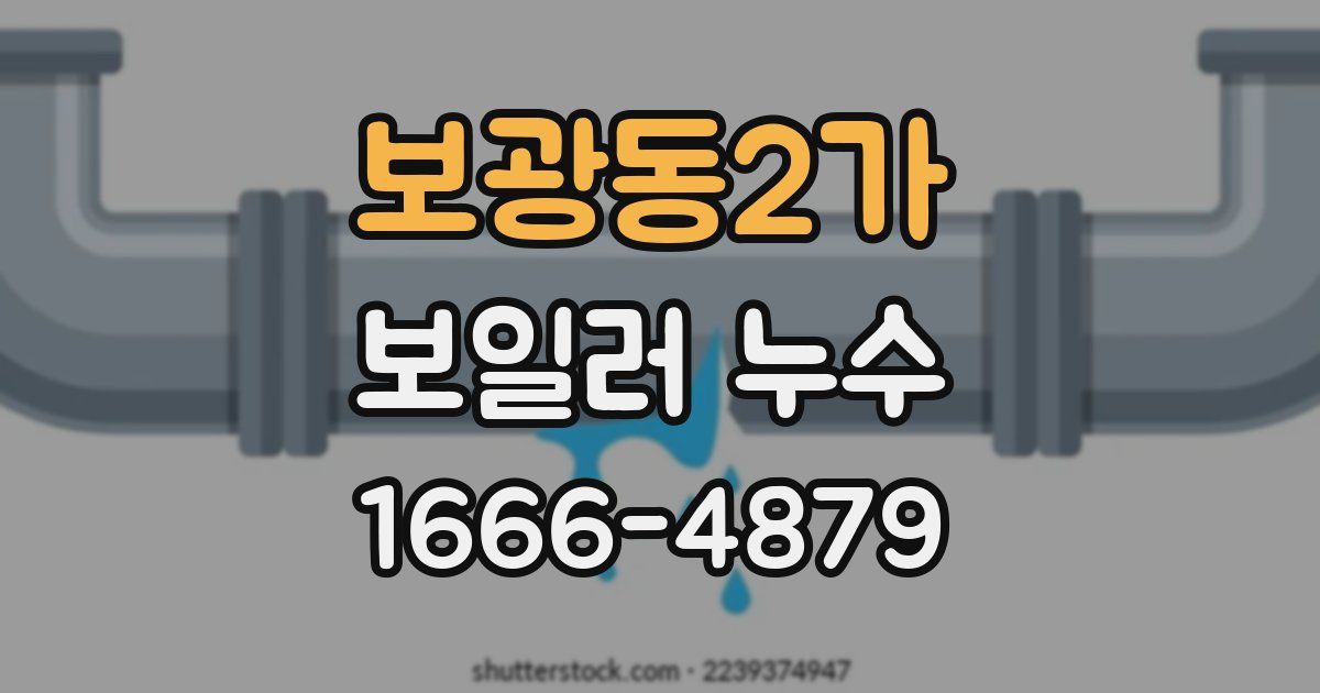 보광동2가 보일러 누수