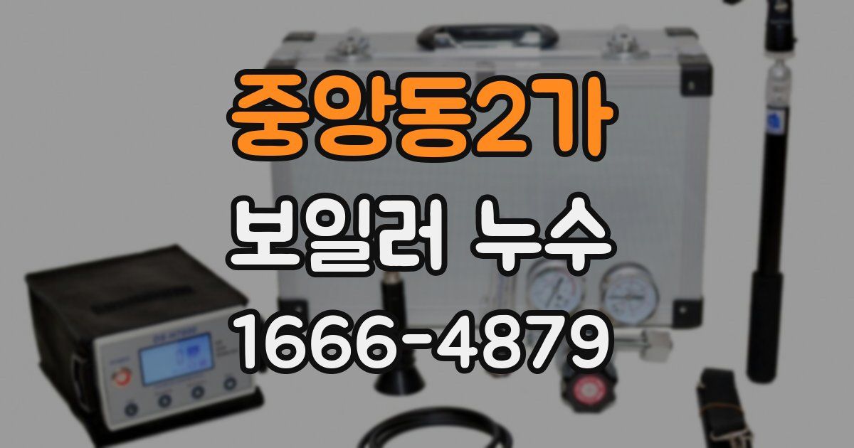 중앙동2가 보일러 누수