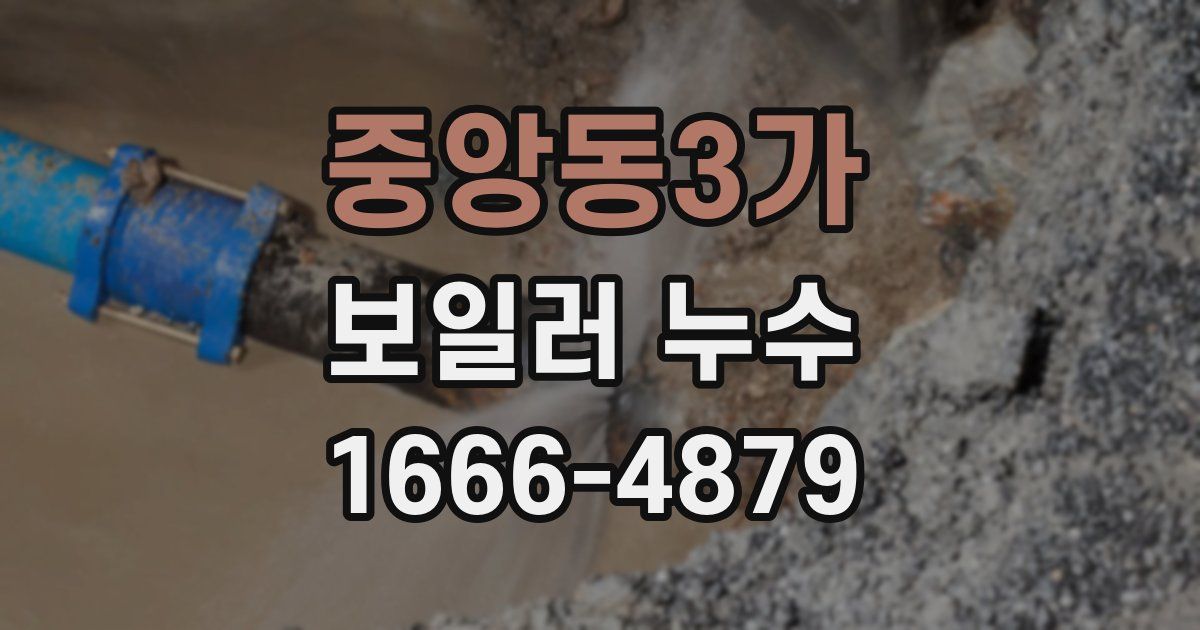 중앙동3가 보일러 누수