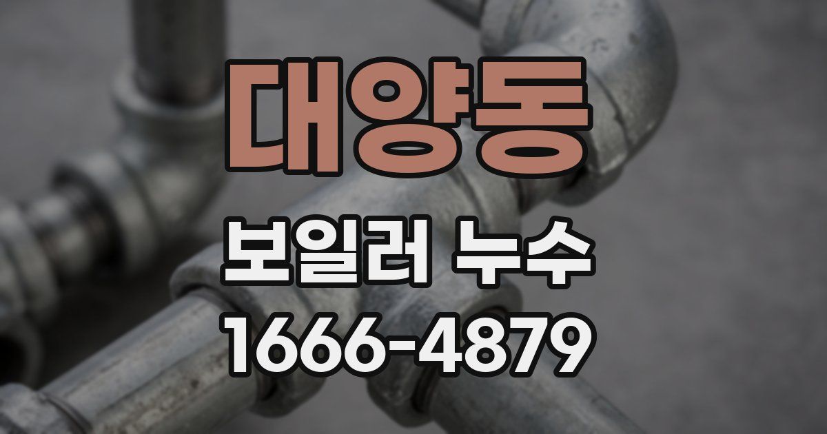 대양동 보일러 누수