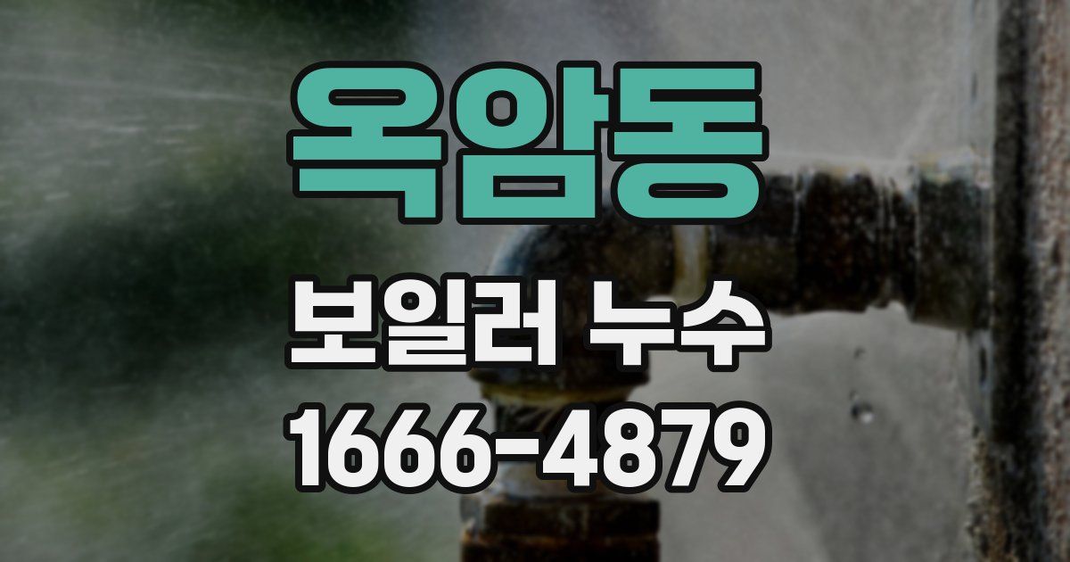 옥암동 보일러 누수