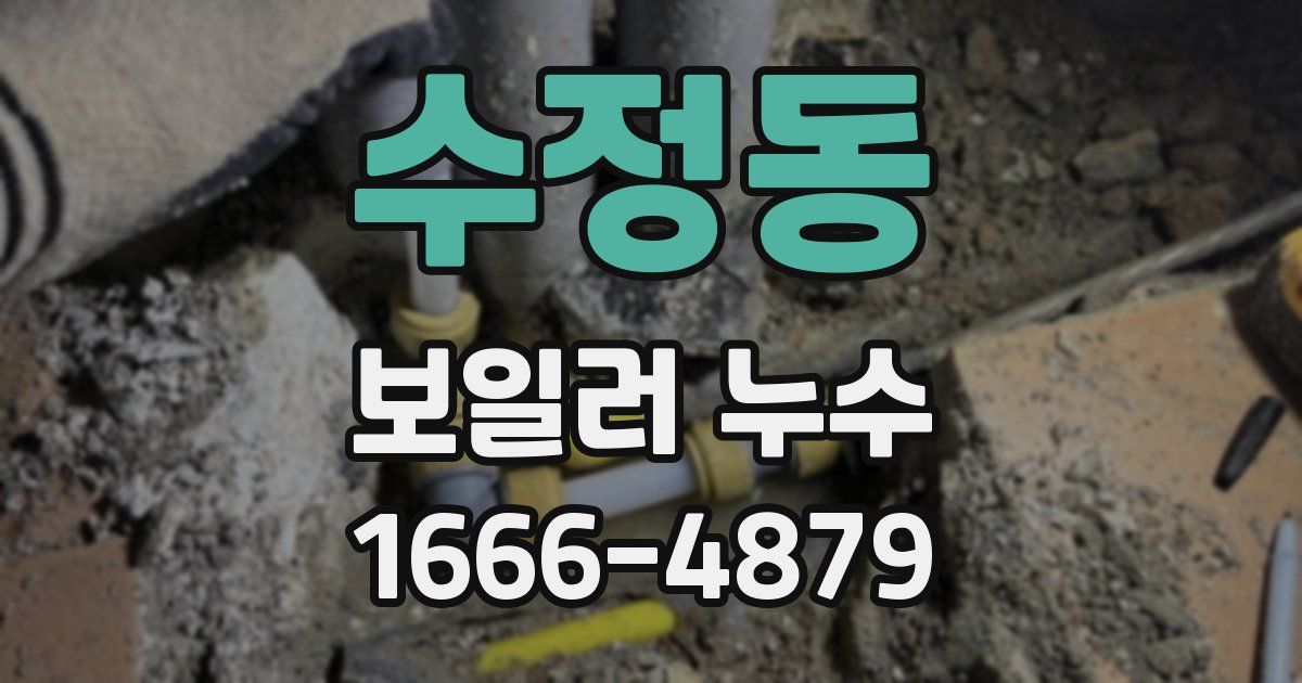 수정동 보일러 누수