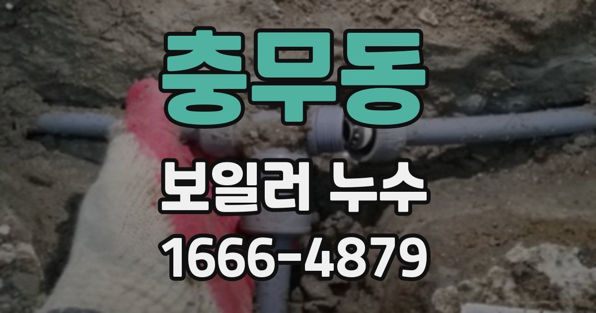 충무동 보일러 누수