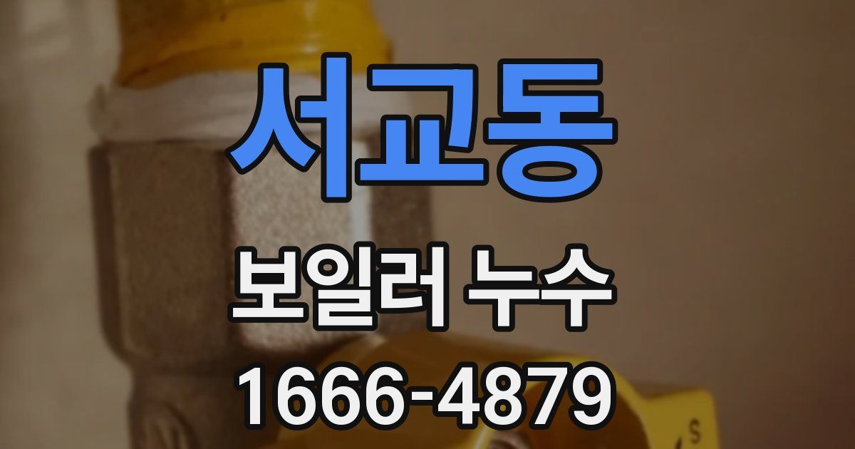 서교동 보일러 누수