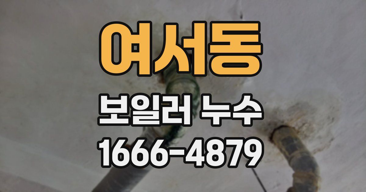 여서동 보일러 누수