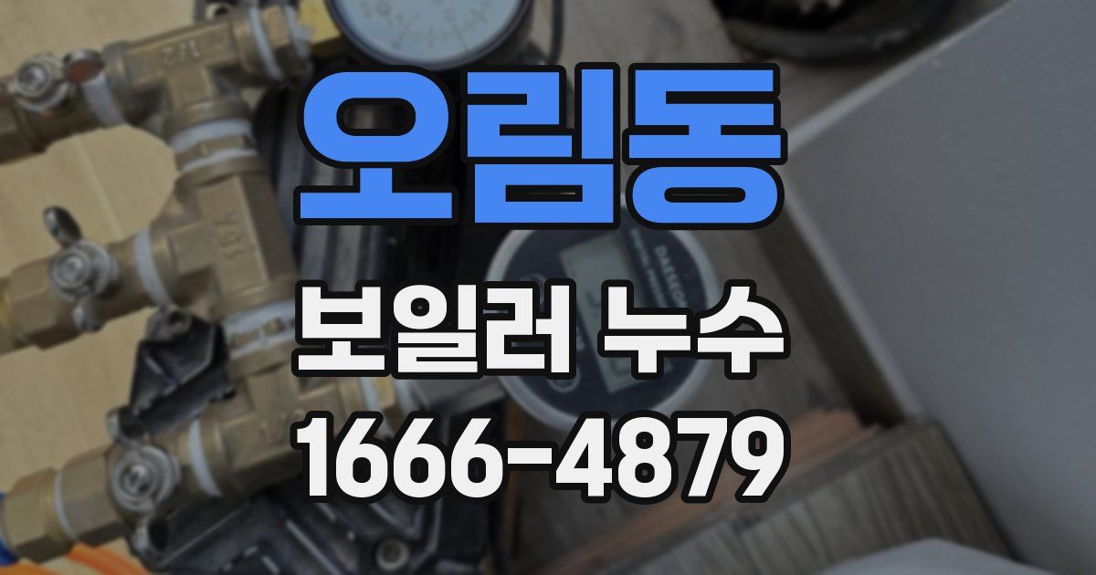 오림동 보일러 누수