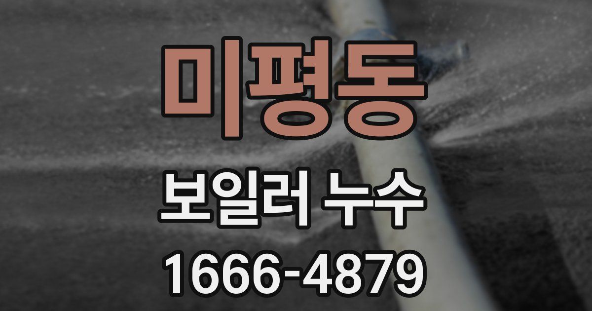 미평동 보일러 누수
