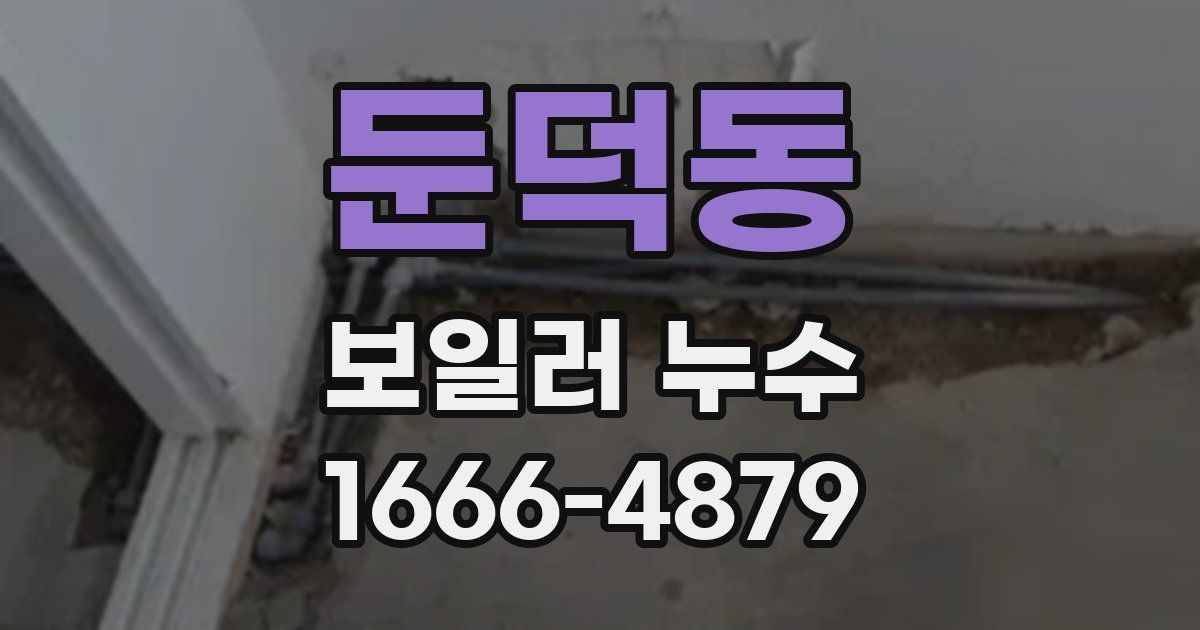 둔덕동 보일러 누수