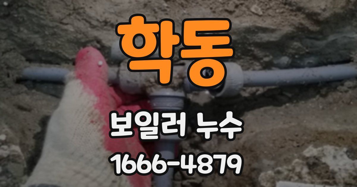 학동 보일러 누수