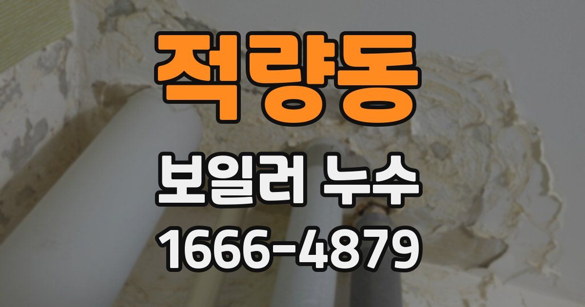 적량동 보일러 누수
