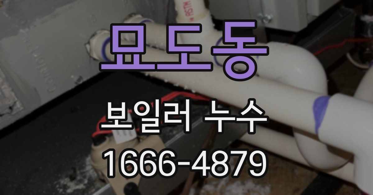 묘도동 보일러 누수