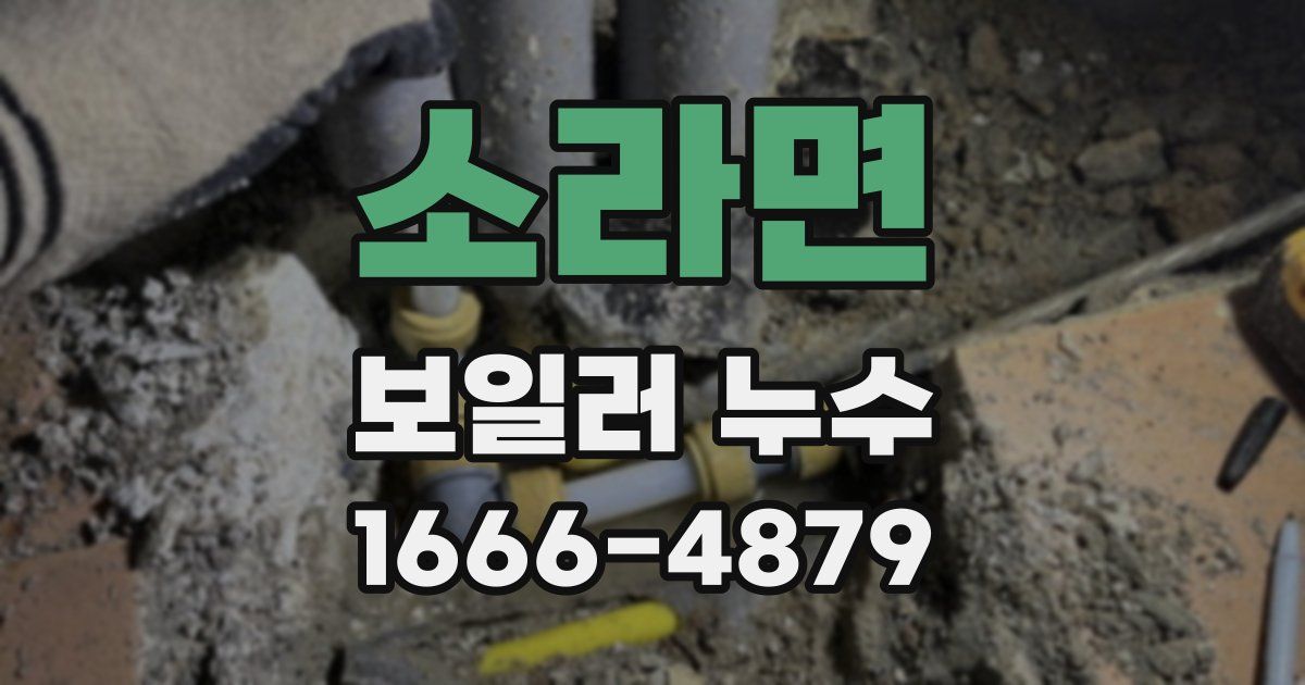 소라면 보일러 누수