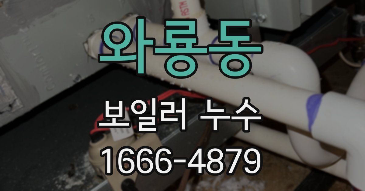 와룡동 보일러 누수