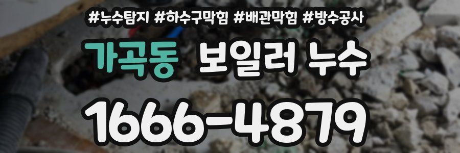가곡동 보일러 누수