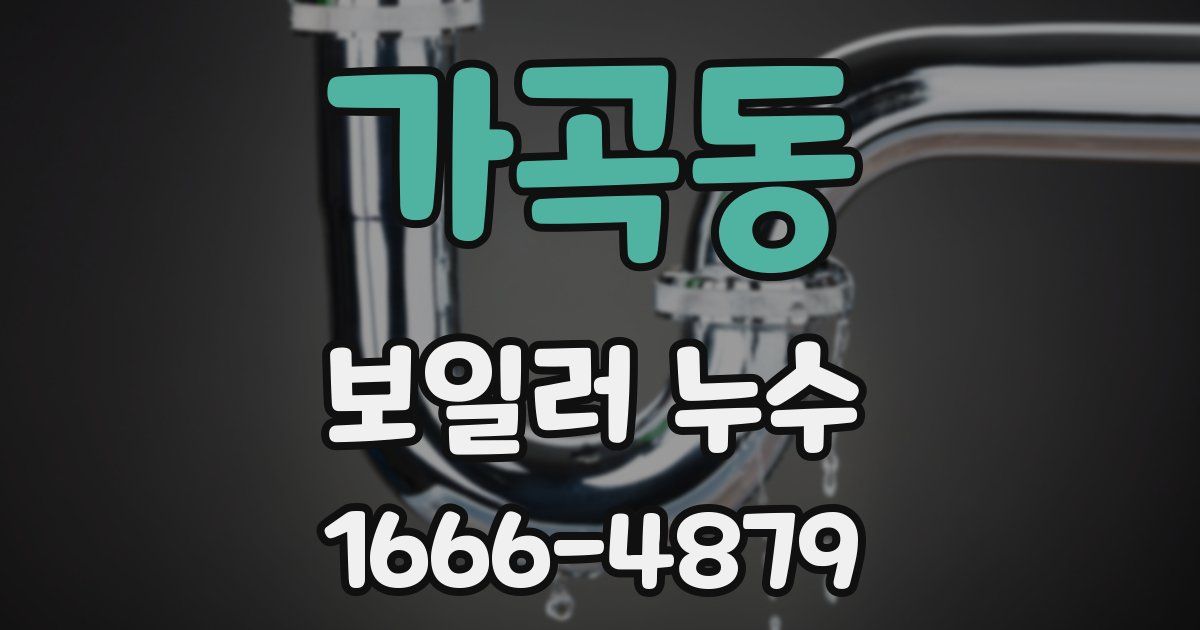 가곡동 보일러 누수