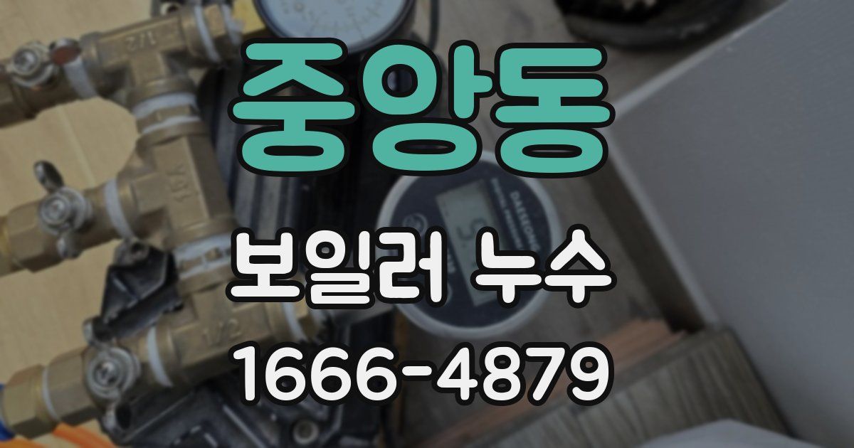 중앙동 보일러 누수