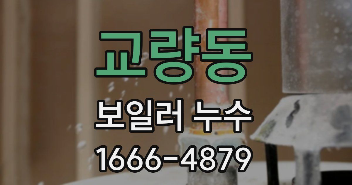 교량동 보일러 누수