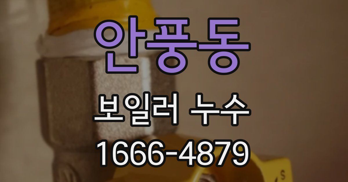 안풍동 보일러 누수