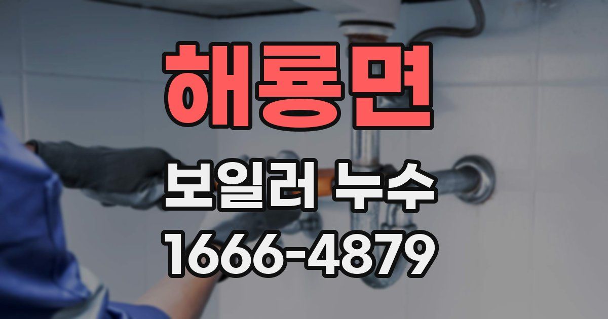 해룡면 보일러 누수