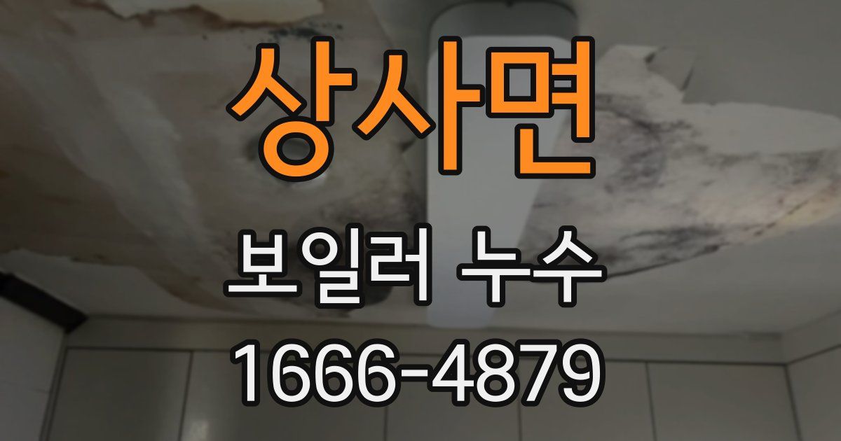 상사면 보일러 누수