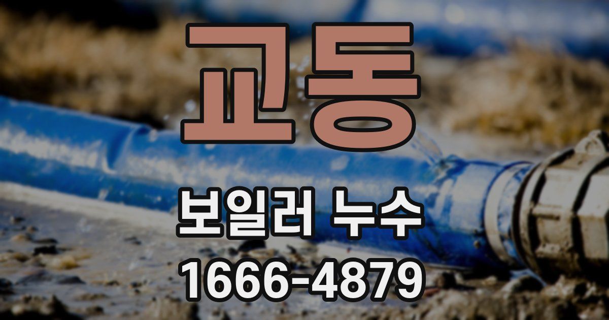 교동 보일러 누수