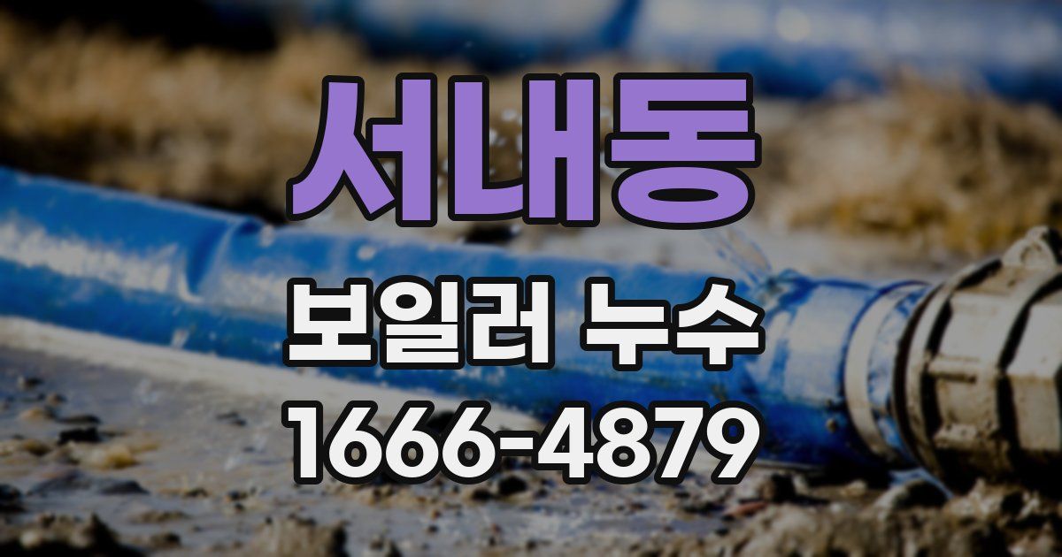 서내동 보일러 누수
