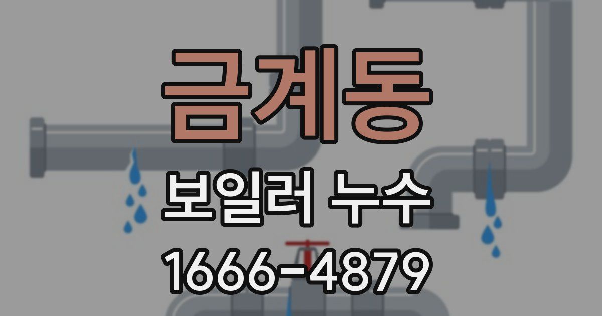 금계동 보일러 누수