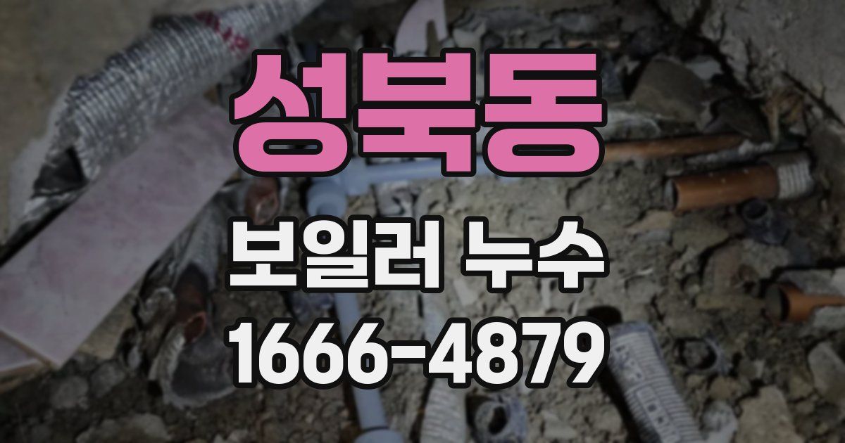 성북동 보일러 누수
