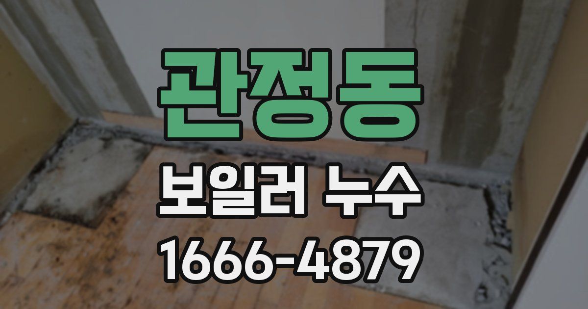 관정동 보일러 누수