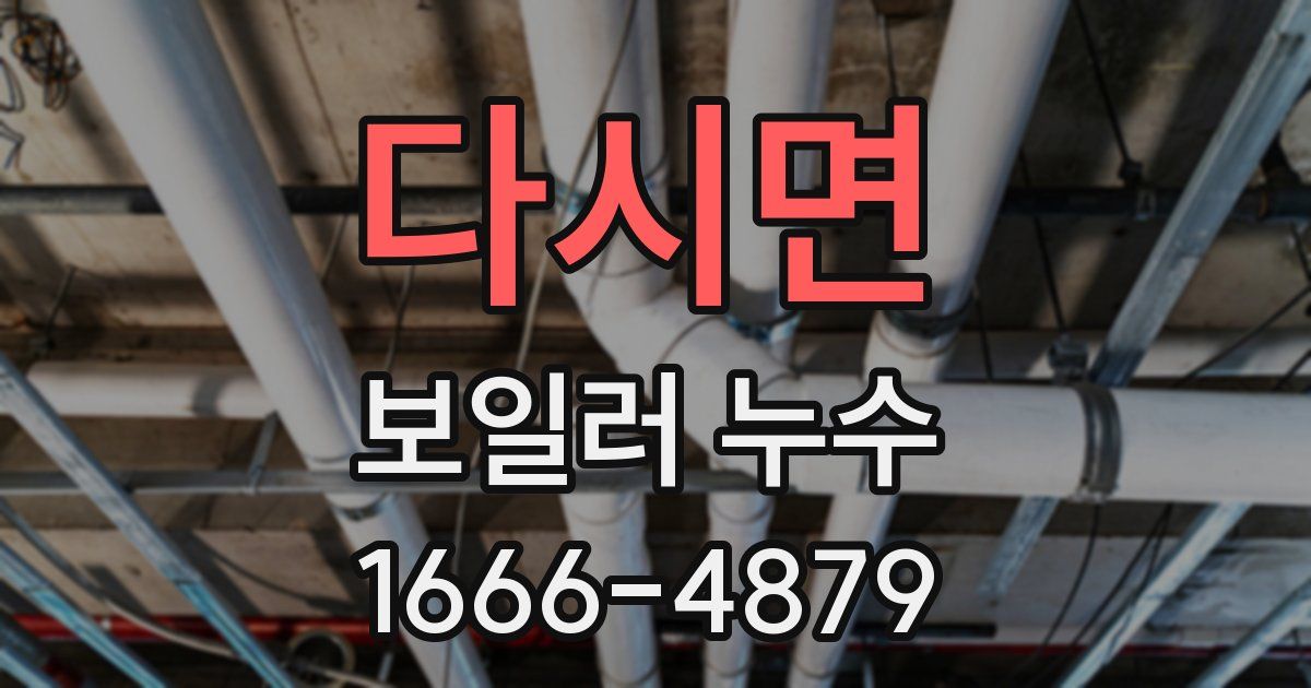 다시면 보일러 누수