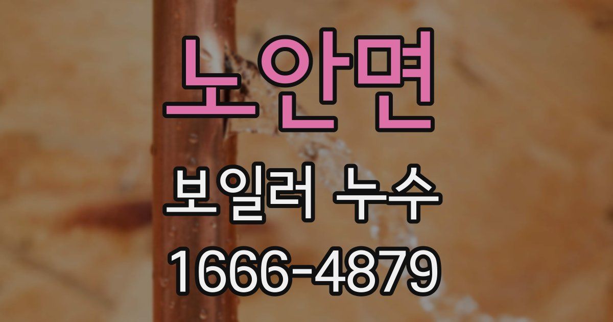 노안면 보일러 누수